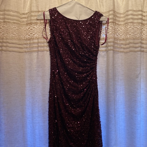 LIKE NEW! Adrianna Papell long sequin gown - Picture 2 of 5
